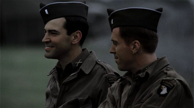 Dick Winters and Lewis Nixon in Band of Brothers