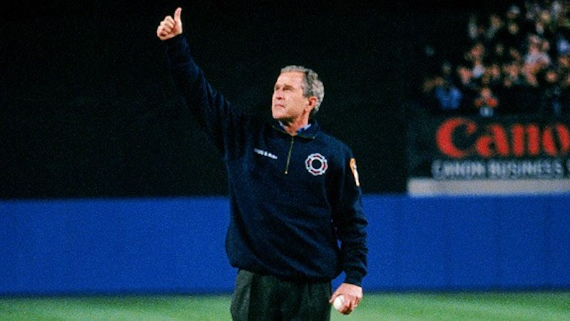 George W. Bush first pitch